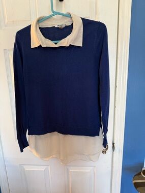 DKNYC Navy Top with White Accent